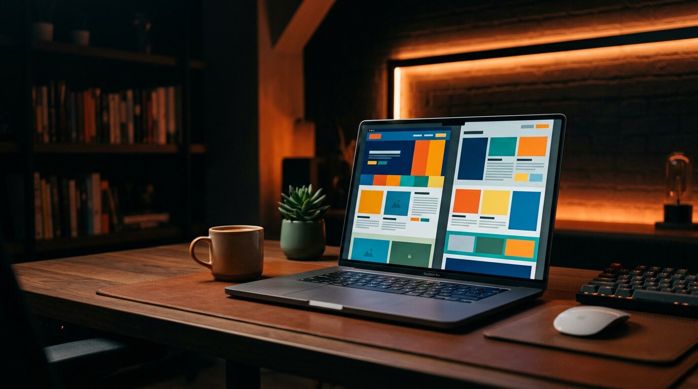 Web sitesi fiyat karşılaştırması, dizüstü bilgisayarda tasarım ekranı